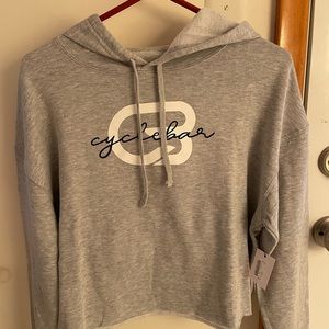 Never worn Cropped CycleBar hoodie
